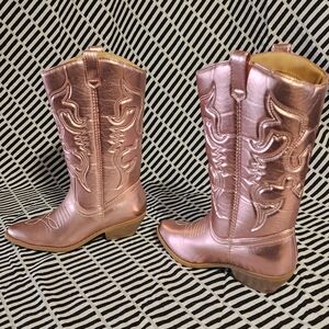 Rose Gold Cowboy Boots 7.5